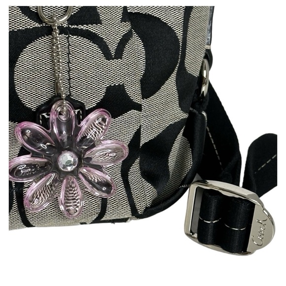 Coach Kyra Signature C Backpack Jacquard in Black/Silver - Picture 6 of 10